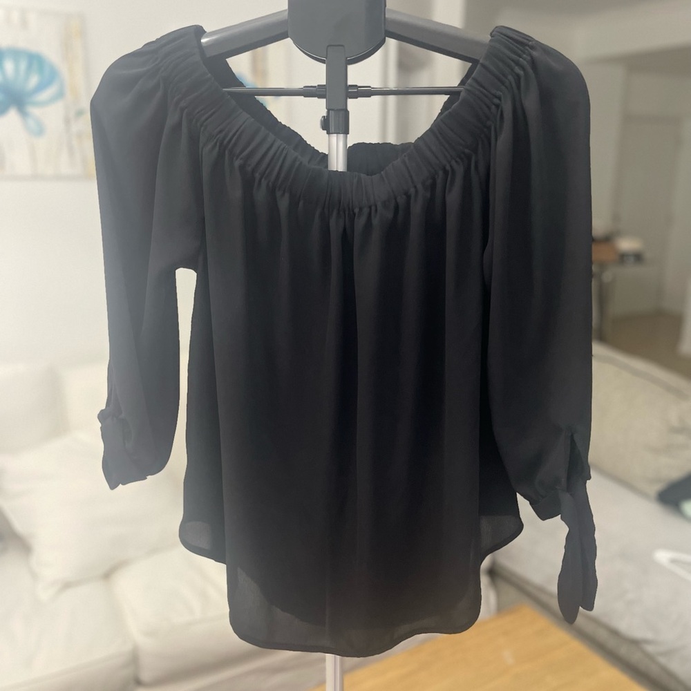 Express Black Off-Shoulder Blouse